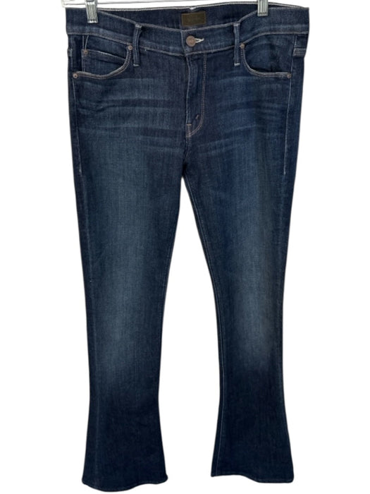 Mother Size 30 Dark Wash Cotton Blend Low Rise Flare Jeans Dark Wash / 30