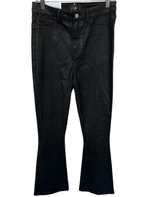 7 For All Mankind Size 29 Black Coated High Waist Bootcut Jeans Black / 29