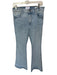 Frame Size 30 Light Wash Cotton Blend High Rise Flare Raw Hem Jeans Light Wash / 30