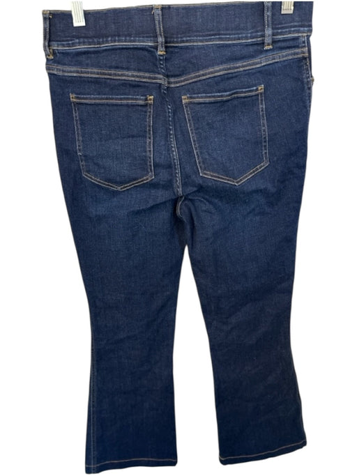 Spanx Size M Dark Wash Cotton Blend Waist Band Bootcut Cropped Jeans Dark Wash / M