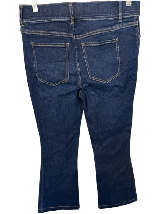 Spanx Size M Dark Wash Cotton Blend Waist Band Bootcut Cropped Jeans Dark Wash / M