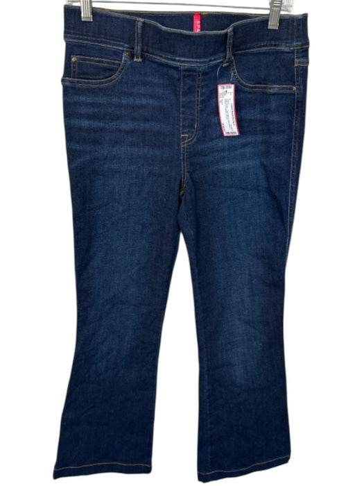 Spanx Size M Dark Wash Cotton Blend Waist Band Bootcut Cropped Jeans Dark Wash / M