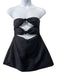 Sachin & Babi Size 12 Navy Blue & Black Polyester Beaded Detail Brocade Dress Navy Blue & Black / 12