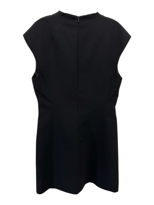Marella Size 10 Black Polyester V Neck Knee Length A line Dress Black / 10