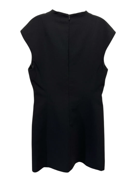 Marella Size 10 Black Polyester V Neck Knee Length A line Dress Black / 10