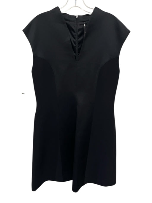 Marella Size 10 Black Polyester V Neck Knee Length A line Dress Black / 10