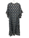 Fitzroy & Willa Size XL gray, blue, beige Cotton Block Printed Paisley Dress gray, blue, beige / XL