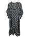 Fitzroy & Willa Size XL gray, blue, beige Cotton Block Printed Paisley Dress gray, blue, beige / XL