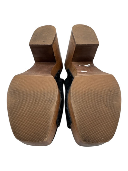 Sam Edelman Shoe Size 8 Brown Suede Open Square Toe Studded Platform Clogs Brown / 8