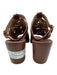 Jack Rogers Shoe Size 7.5 Brown Leather Upper Laser Cut Ankle Strap Sandals Brown / 7.5
