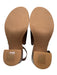 Jack Rogers Shoe Size 7.5 Brown Leather Upper Laser Cut Ankle Strap Sandals Brown / 7.5