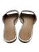 Jack Rogers Shoe Size 7.5 Pale Gold Leather Upper Whipstitch Slide Sandals Pale Gold / 7.5
