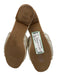 Jack Rogers Shoe Size 7.5 Pale Gold Leather Upper Whipstitch Slide Sandals Pale Gold / 7.5