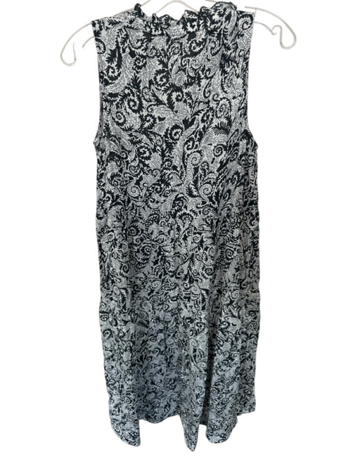 Maeve Size S White & Black Modal Sleeveless Leaves Maxi Dress White & Black / S