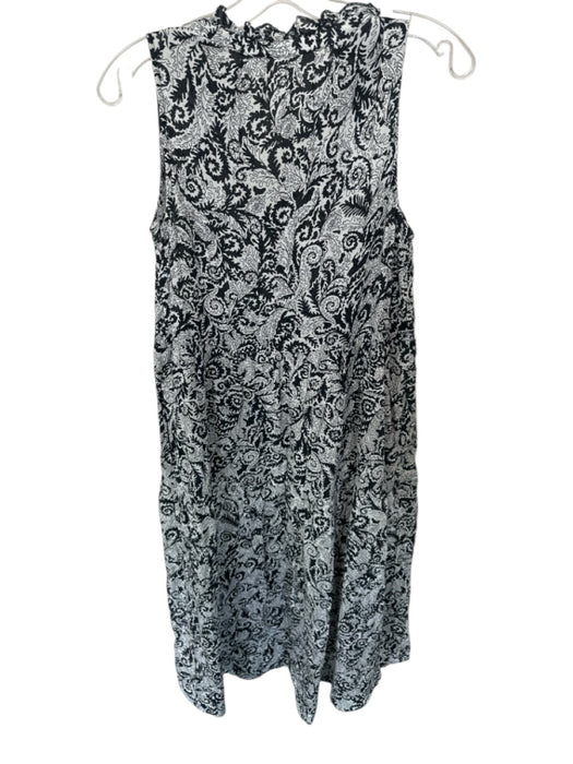 Maeve Size S White & Black Modal Sleeveless Leaves Maxi Dress White & Black / S