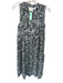 Maeve Size S White & Black Modal Sleeveless Leaves Maxi Dress White & Black / S