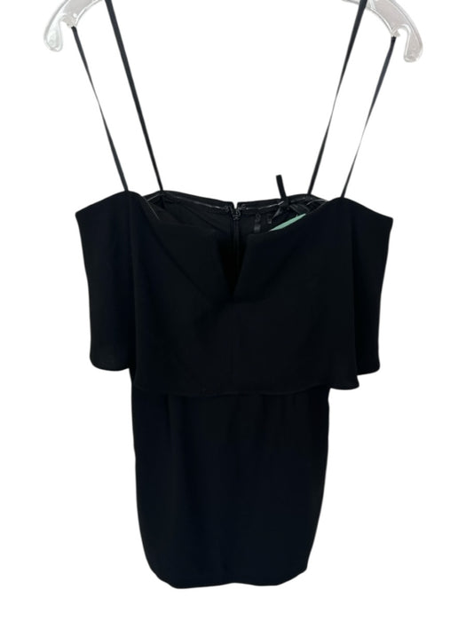 BCBGMAXAZRIA Size 12 Black Polyester Blend Strapless Underwire Back Zip Dress Black / 12