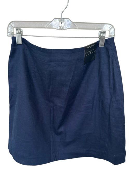 Banana Republic Size 10 Navy Linen Blend Buttons Skirt Navy / 10