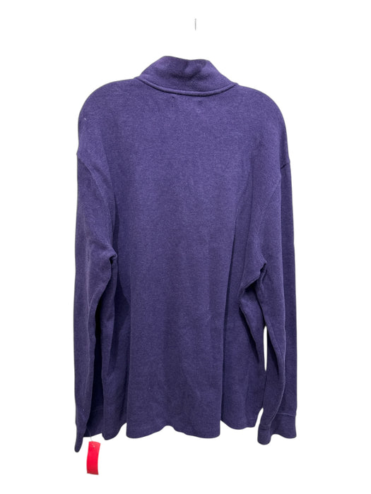 Polo Size XL Purple Cotton Solid Quarter Zip Men's Jacket Purple / XL