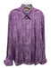 Robert Graham Size L Purple & Black Cotton Striped Button Down Long Sleeve Shirt Purple & Black / L