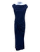 Chiara Boni Size 44 Navy Blue Polyamide & Elastane Off Shoulder Gathered Gown Navy Blue / 44