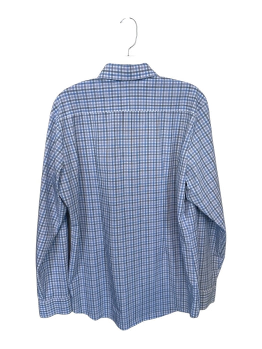Mizzen + Main Size XL Blue, White & Purple polyester & spandex Plaid Men's Shirt Blue, White & Purple / XL
