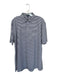 Peter Millar Size XL Navy & White polyester & spandex Stripe Collar Men's Polo Navy & White / XL