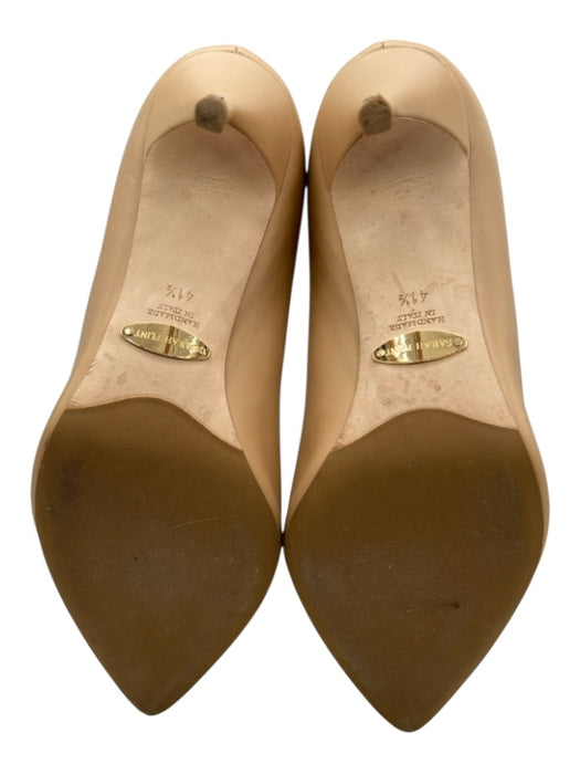 Sarah Flint Shoe Size 41.5 Beige Leather Pointed Toe Skinny Heel Pumps Beige / 41.5