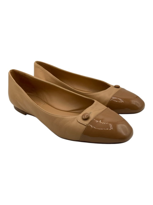 Sarah Flint Shoe Size 40 Tan & Brown Leather & Patent Leather Flats Tan & brown / 40