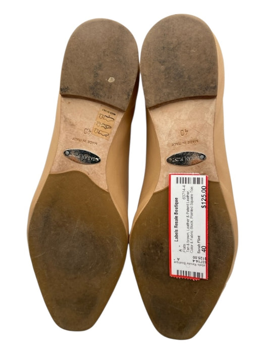 Sarah Flint Shoe Size 40 Tan & Brown Leather & Patent Leather Flats Tan & brown / 40