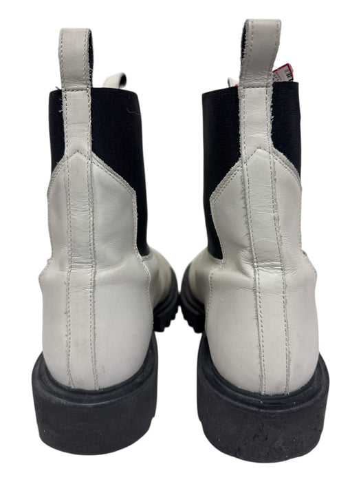 ALLSAINTS Shoe Size 41 Cream & Black Leather Chelsea Low Calf Height Boots Cream & Black / 41