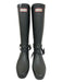 Hunter Shoe Size 10 Charcoal Gray Rubber Kitten Heel Wedge Knee High Boots Charcoal Gray / 10