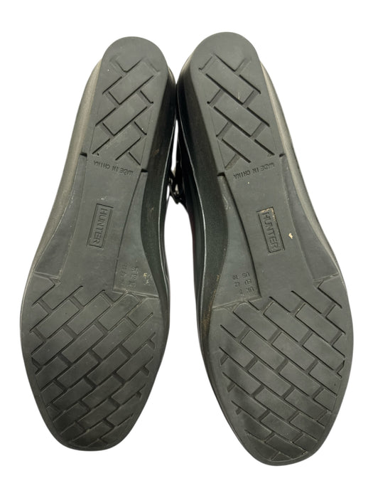 Hunter Shoe Size 10 Charcoal Gray Rubber Kitten Heel Wedge Knee High Boots Charcoal Gray / 10