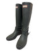 Hunter Shoe Size 10 Charcoal Gray Rubber Kitten Heel Wedge Knee High Boots Charcoal Gray / 10