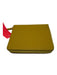 Tory Burch Mustard Yellow Leather Zip Around Bi- Fold Wallets Mustard Yellow