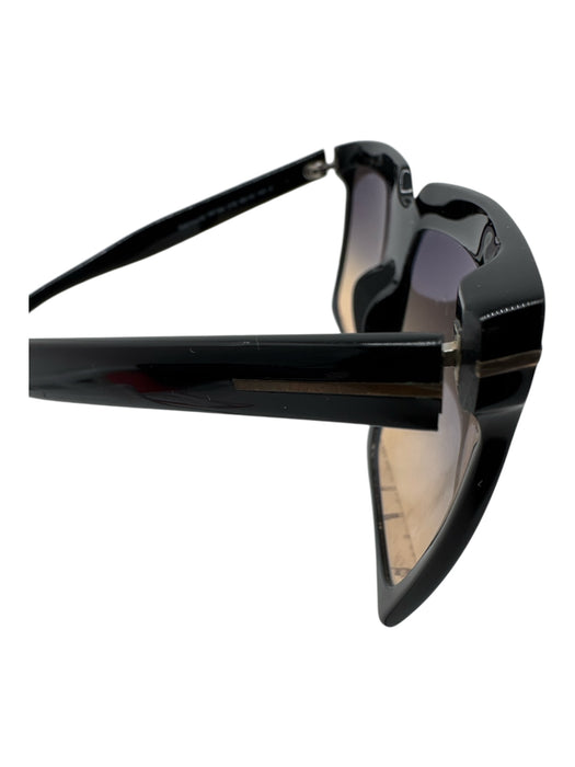 Tom Ford Black Acetate Gradient Lens Oversized Square Sunglasses Black