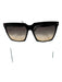 Tom Ford Black Acetate Gradient Lens Oversized Square Sunglasses Black