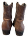 Sterling River Shoe Size 9 Brown Leather Stud Detail Almond Toe Block Heel Boots Brown / 9