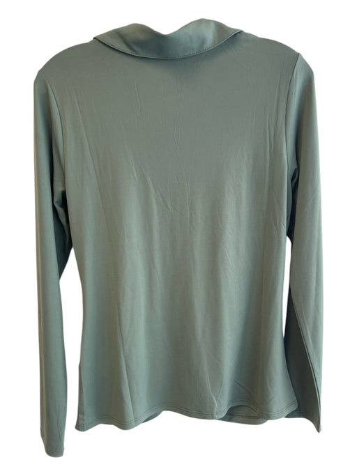 Philosophy Size M Sage green Polyester Collared Button Down Long Sleeve Top Sage green / M