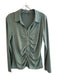 Philosophy Size M Sage green Polyester Collared Button Down Long Sleeve Top Sage green / M