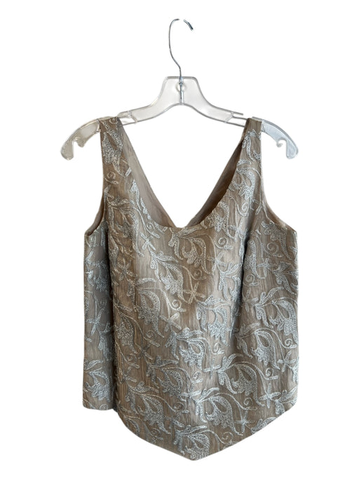 Dana Buchman Size 14 Beet Metallic Blend Sleeveless Scoop Neck V Back Top Beet / 14