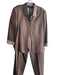 Dana Buchman Size 14 Brown Silicone Long Sleeve Button Front Pant Set Brown / 14