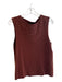MAG Size L Brown Cashmere Sleeveless Scoop Neck Bead Detail Knit Top Brown / L