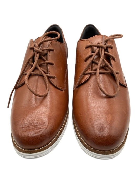 Cole Haan Shoe Size 7.5 Brown & White Leather Foam Sole lace up Loafers Brown & White / 7.5