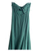 Azazie Size 8 Green Polyester Halter Neck Open Back Front Slit Full Length Gown Green / 8