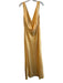 Meshki Size Large Yellow Polyester Sleeveless V Neck Cowl Back Side Zip Gown Yellow / Large