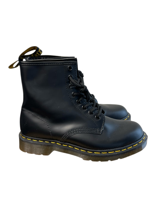 Dr. Martens Shoe Size 9 Black Leather Almond Toe lace up Rubber Sole Boots Black / 9