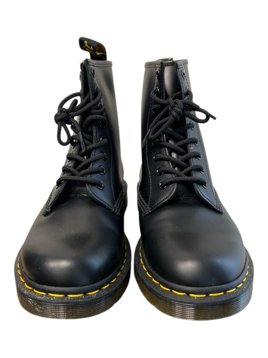 Dr. Martens Shoe Size 9 Black Leather Almond Toe lace up Rubber Sole Boots Black / 9