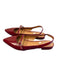 Dolce Vita Shoe Size 8.5 Red Leather Pointed Toe Top Strap Slingback Flat Shoes Red / 8.5