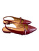 Dolce Vita Shoe Size 8.5 Red Leather Pointed Toe Top Strap Slingback Flat Shoes Red / 8.5